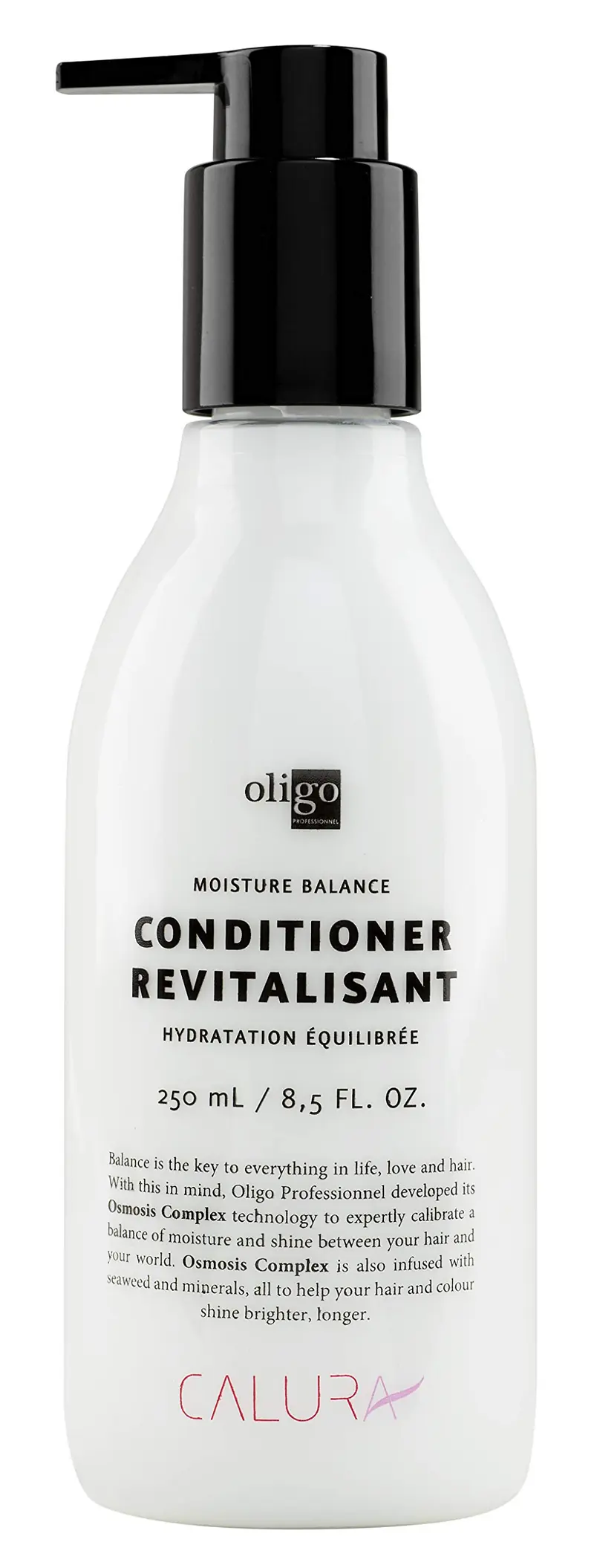 Calura Moisture Balance Conditioner – Oligo Professionnel | Sans sulfates, vegan, couleur sûre, hydratation pour cheveux secs (8,5 oz / 250 ml)