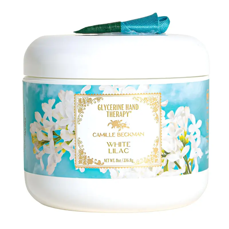 Camille Beckman Crème Mains Glycérine Lilas Blanc – 8 oz, Soin Hydratant