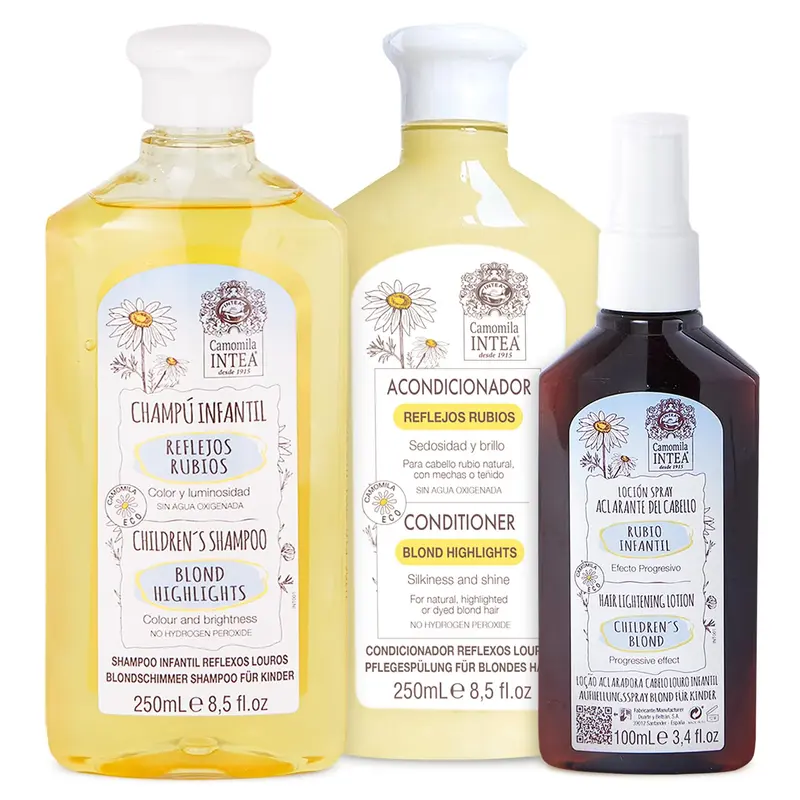 Camomille Intea Kids 3-en-1 Kit Blondissant – Shampoing, Après-Shampoing et Lotion
