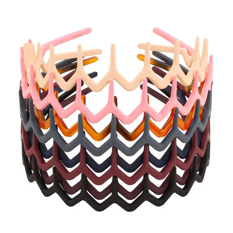 Canitor – Lot de 8 Bandeaux Zigzag pour Cheveux | Accessoires Femme Ados Style 90s