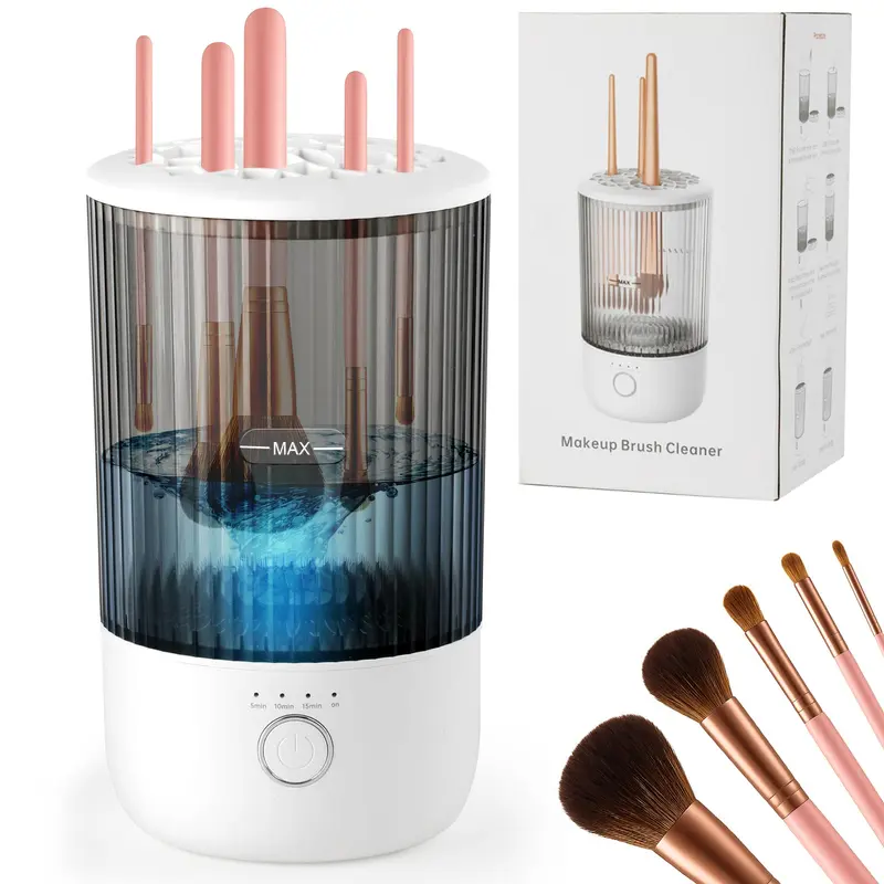 CAPOT Nettoyeur Électrique pour Brosses de Maquillage — 6500 tours par minute, Portable et rechargeable