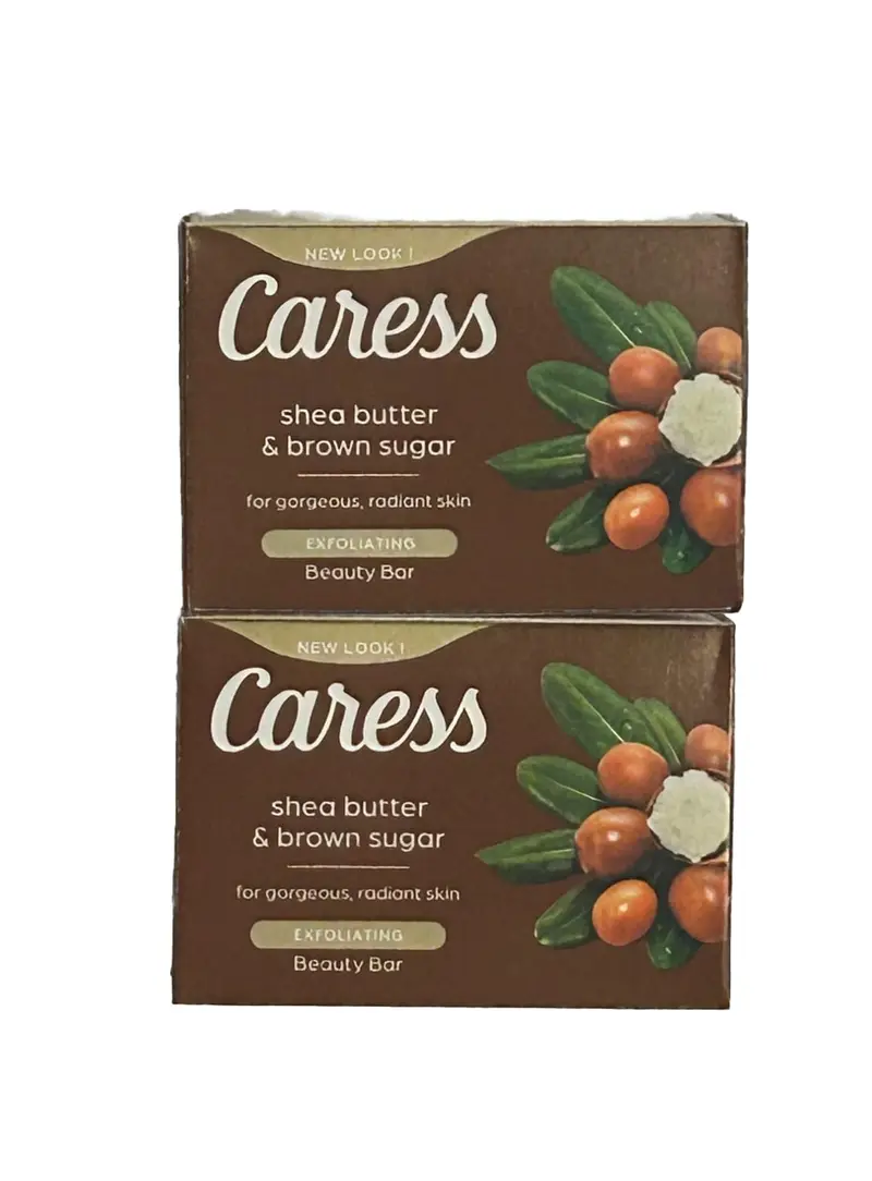 Caress Savon en Barre au Beurre de Karité et Sucre Brun – 2 Barres, 3,15 oz
