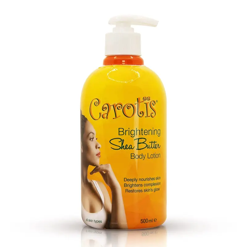CAROTÏS – Lait éclaircissant pour le corps, 500 ml, complexe d’arbutine et beurre de karité