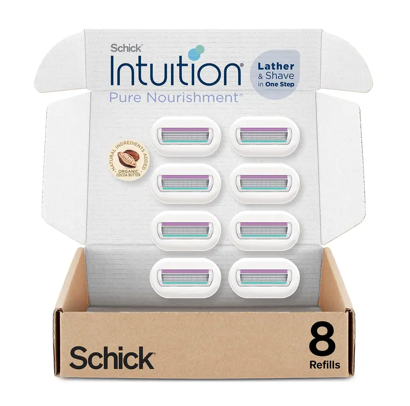Cartouches Schick Intuition Hydratation Pure — Rasage sans mousse et hydratation intégrée