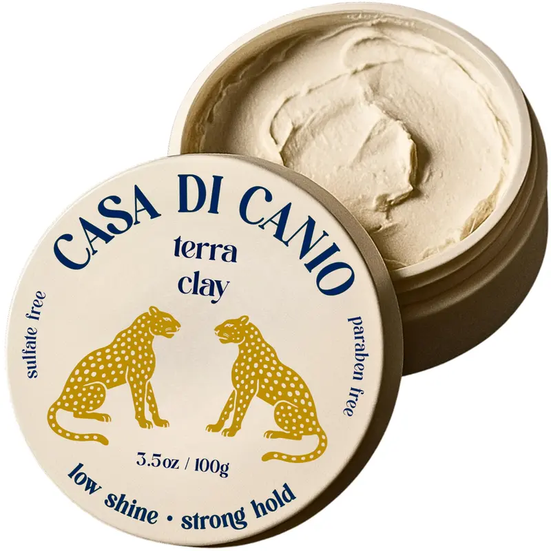 Casa Di Canio Terra Clay – Pâte coiffante argile, tenue moyenne, fini mat, sans parfum