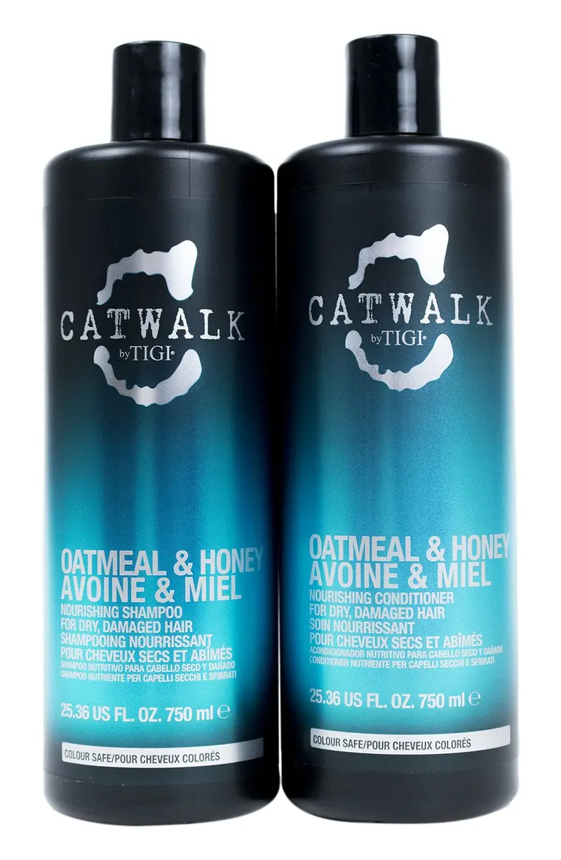 CATWALK par TIGI Shampoing et Après-Shampoing Avoine et Miel – 25,36 oz, avec pompes