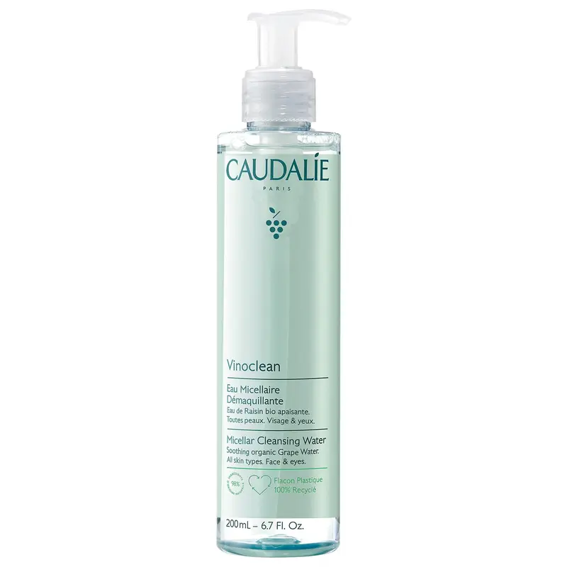 Caudalie Vinoclean Eau Micellaire – Démaquillage en une étape, 200 ml (végan)
