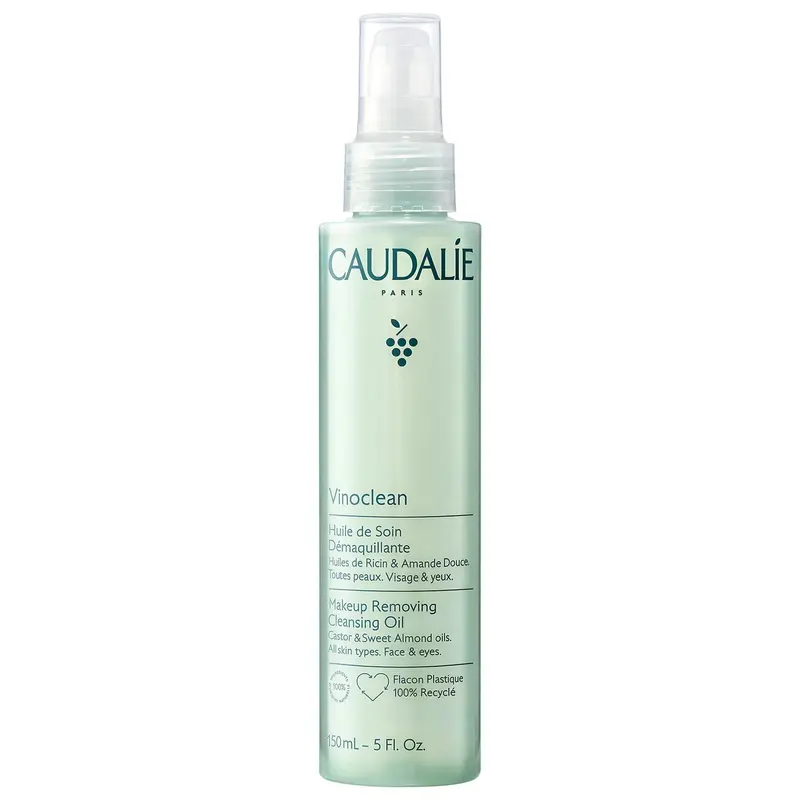 Caudalie Vinoclean Huile Démaquillante – Démaquillant pour Maquillage Résistant à l'Eau, 150 ml