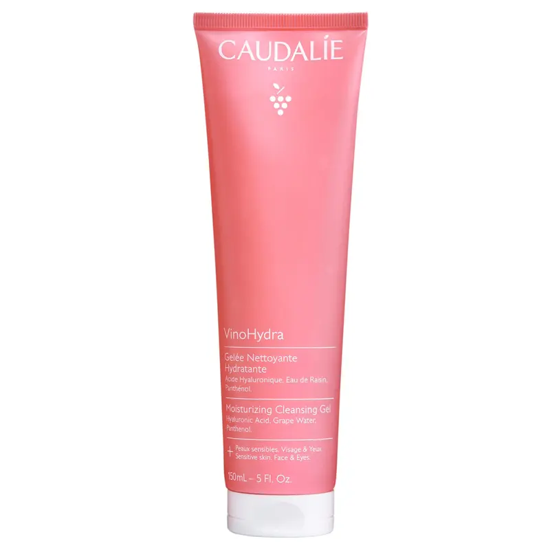 Caudalie VinoHydra Gel Nettoyant Hydratant — Nettoyant Visage Doux avec Acide Hyaluronique 150 ml