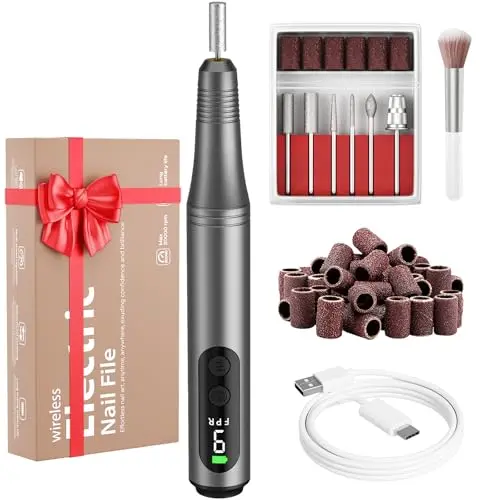 Ccigedy Kit Perce-Ongles Électrique Sans Fil – Manucure et Pédicure Pro à Domicile