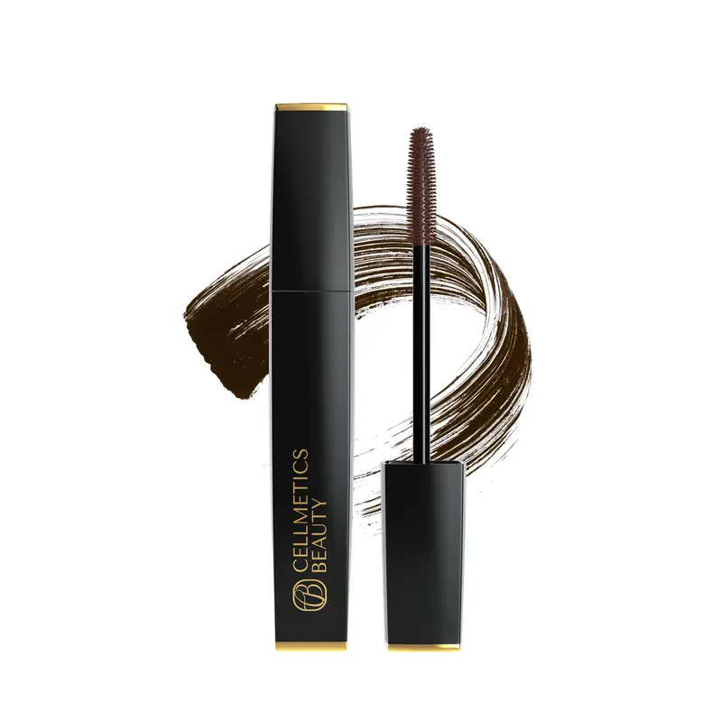 Cellmetics Mascara pour femmes 60 ans et plus – Volume, longueur et douceur hypoallergénique – Marron