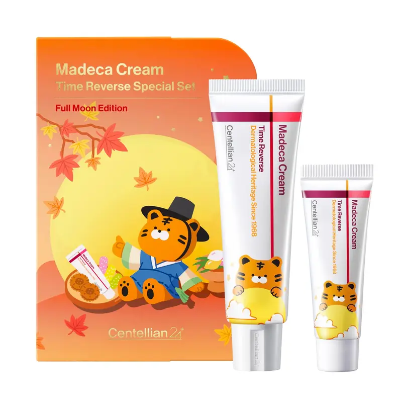 CENTELLIAN 24 Madeca Cream Time Reverse Édition Lune Pleine – Pack 2 (50 ml + 15 ml) Soin Anti-Âge Hydratant à la Centella Asiatica
