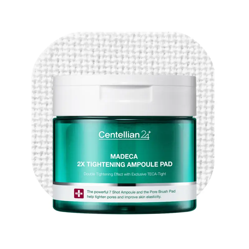 CENTELLIAN 24 Madeca Tampons d'ampoules Double Serrage – Pads exfoliants et hydratants pour pores réduits, certifié végane, soin coréen