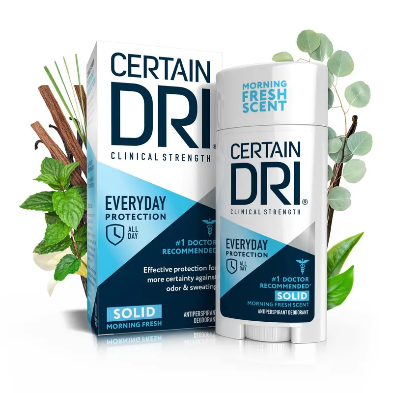 Certain Dri Intensité Quotidienne – Antiperspirant Clinique, Protection 72 heures pour Hyperhidrose, Sans ordonnance, 2,6 oz