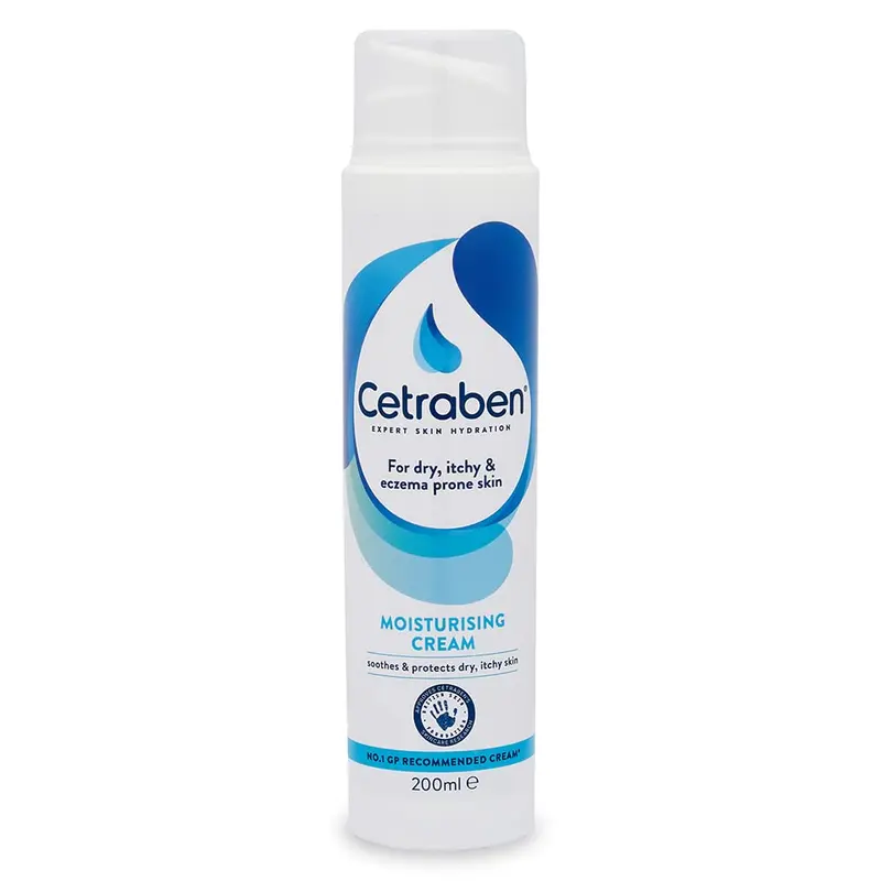 Cetraben 200 ml – Crème hydratante sans parfum pour peau sèche et irritée