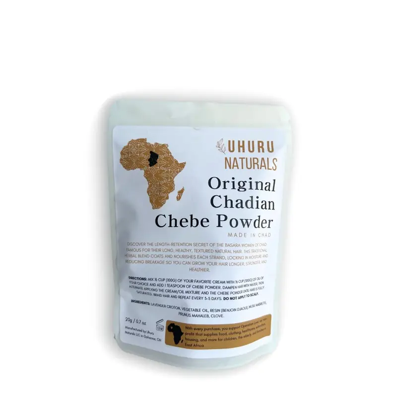 ChadianChebe™ Poudre Chebe (20 g) | Poudre capillaire africaine authentique du Tchad pour la croissance et la solidité des cheveux