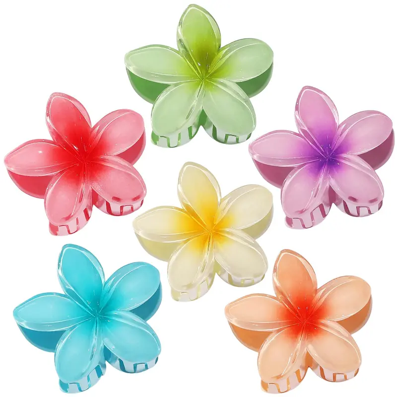CHANDAT Pinces Fleurs Hibiscus Hawaii (6 pièces) – Accessoires Cheveux Femmes