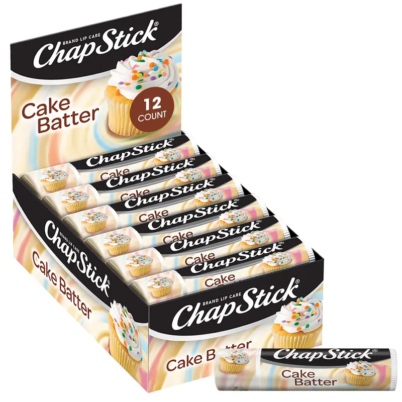 ChapStick Baume à Lèvres Pâte à Gâteau – Lot de 12, Hydratation Douce 0,15 oz