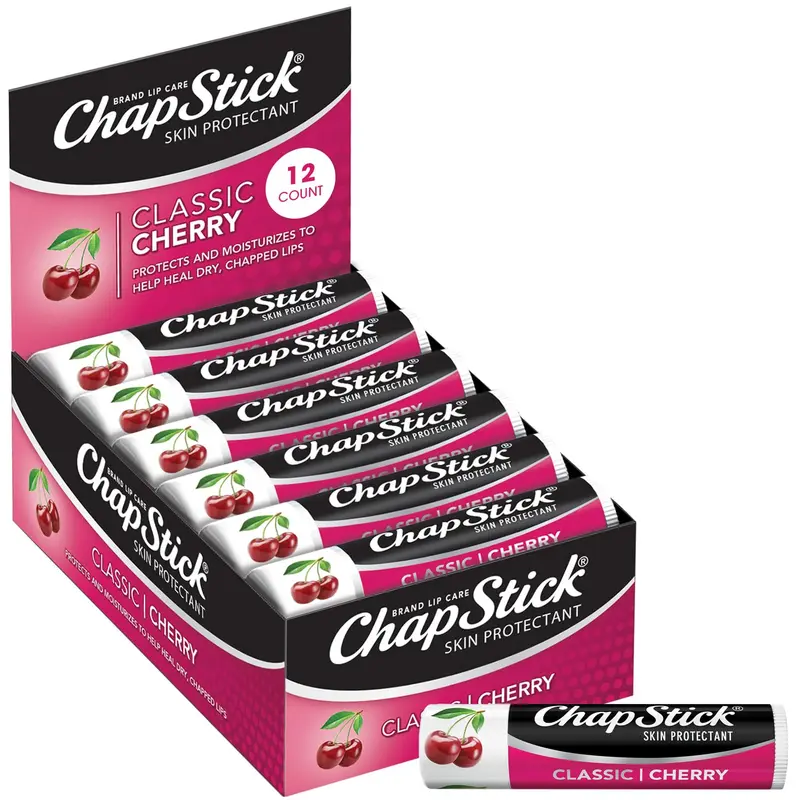 ChapStick Baume Lèvres Cerise Classique – Lot de 12 Tubes 0,15 oz