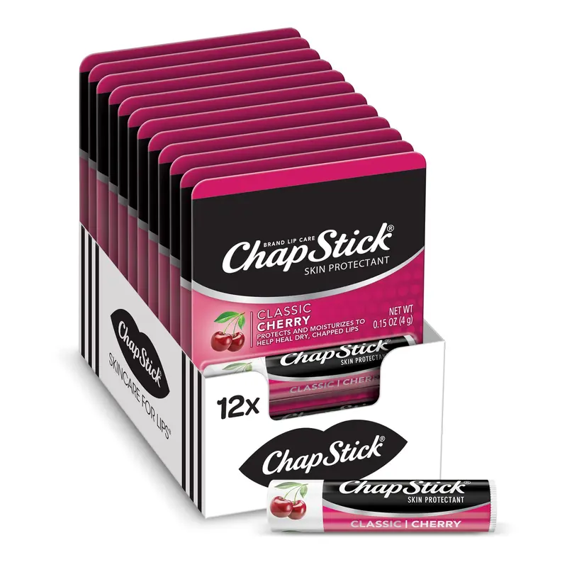ChapStick Classic Cerise - Baume Lèvres en Tube 0,15 oz (Pack de 12)