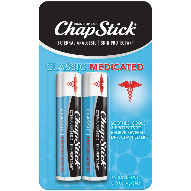 ChapStick Classic Médicamenteux – Baume Lèvres en Tubes (0,15 oz) – Pack de 2