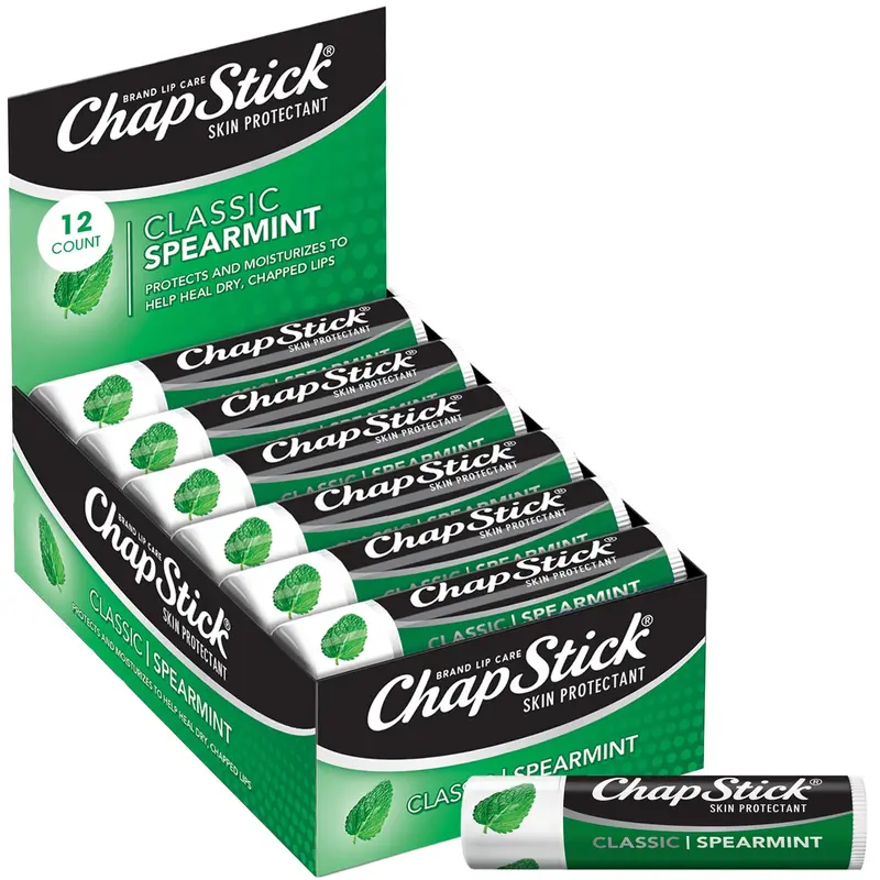 ChapStick – Lot de 12 Baumes Lèvres Classique Menthe, Hydratant Frais, 4,3 g chacun