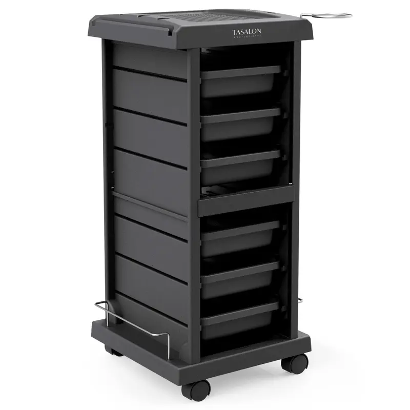 Chariot de Salon TASALON – Rangement mobile, 6 plateaux et plateau tatouage