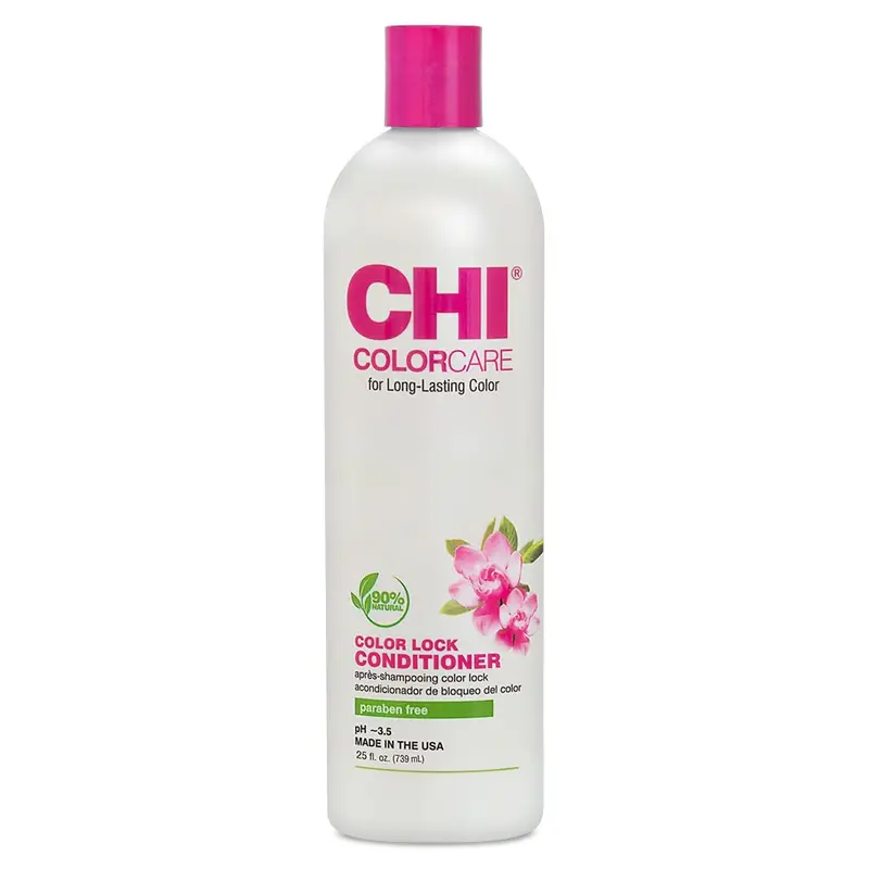 CHI ColorCare Color Lock Conditionneur – Fixe la couleur et réhydrate les cheveux colorés, sans sulfates ni parabènes – Non testé sur les animaux – 750 ml