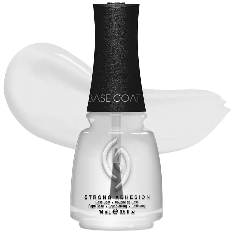China Glaze CG Strong Adhesion Base Coat – Base Gel Transparente pour couleur longue tenue, 0,5 fl oz