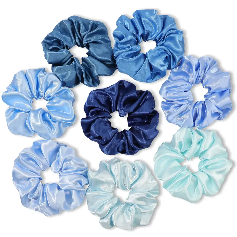 Chouchous Satin Ivyu – Grands élastiques pour cheveux épais et bouclés, sans pli