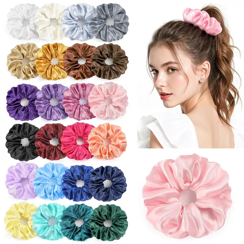 Chouchous satin LUDILO — Lot de 24 pièces, cadeaux d’anniversaire pour femmes et filles