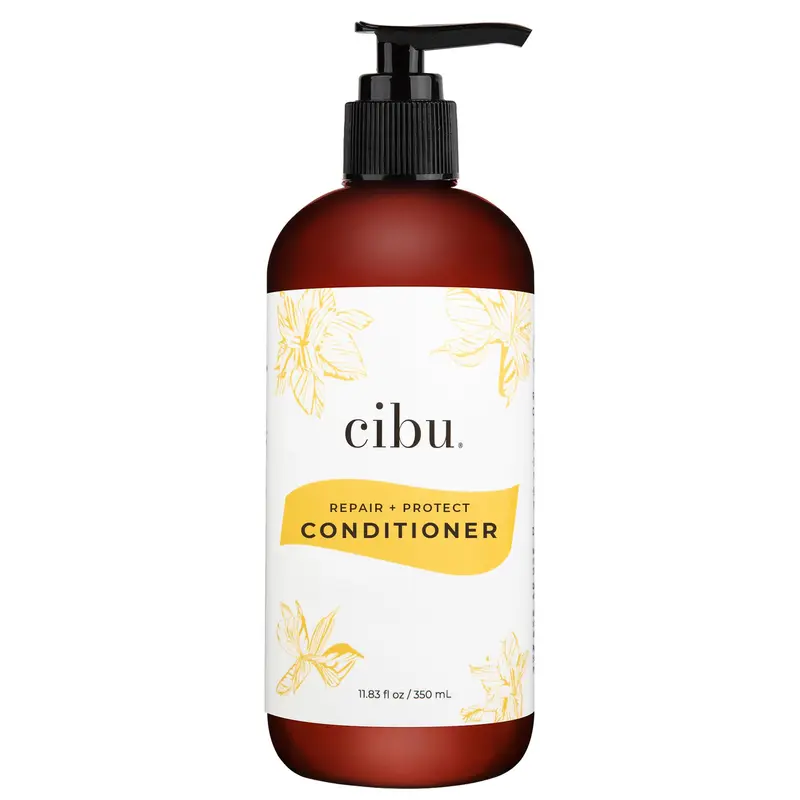 CIBU Repair + Protect Conditionneur pour Femmes, 350 ml – Répare les cheveux endommagés et protège contre la casse – Doux pour usage quotidien – Parfum frais