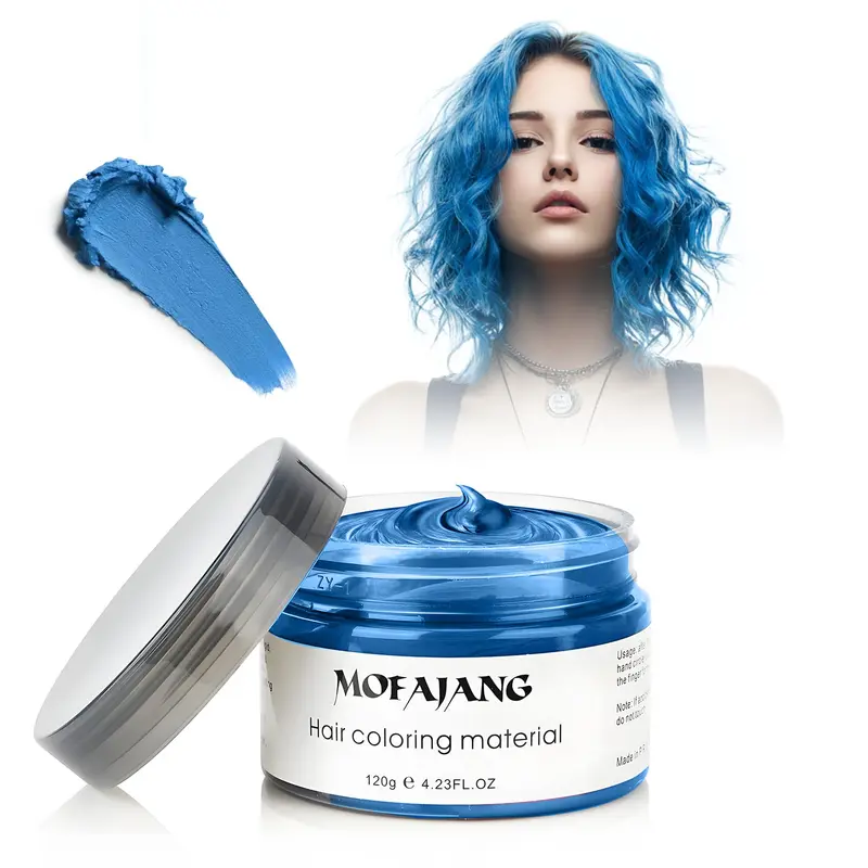 Cire colorante capillaire temporaire bleue - SOVONCARE, tenue longue durée et lavable (4,23 oz)