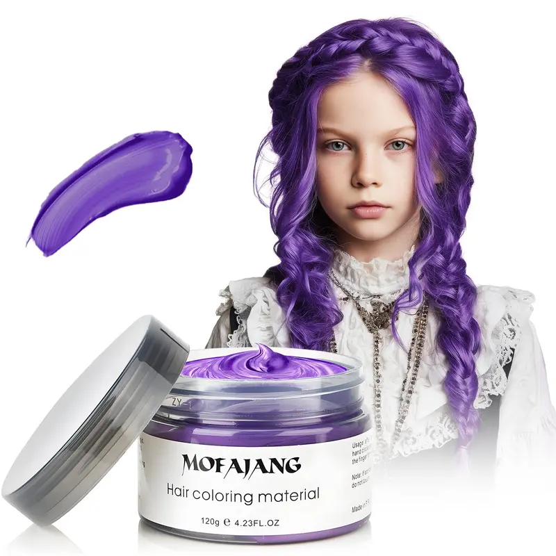 Cire colorante temporaire violette SOVONCARE – Coiffage lavable pour cheveux, tenue longue durée, 4,23 oz