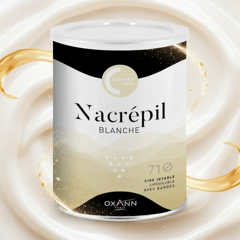 Cire Nacrépil blanche avec bandes Pot 800g