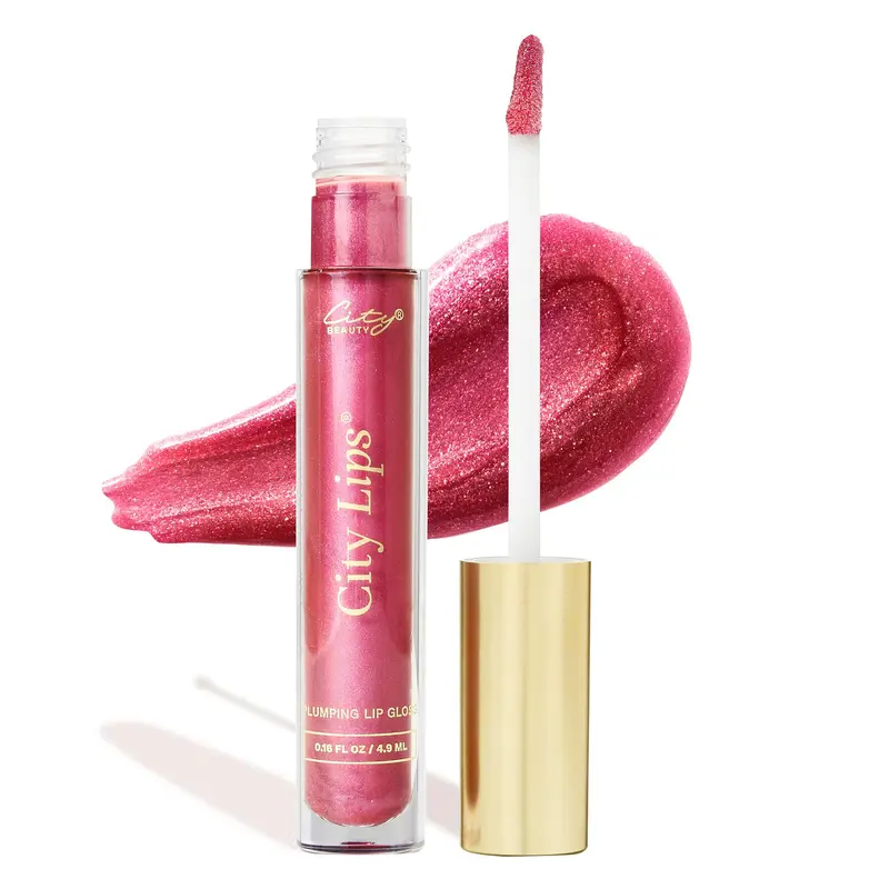 City Beauty City Lips Raspberry - gloss repulpant à haute brillance pour lèvres plus pulpeuses et hydratées | Acide hyaluronique