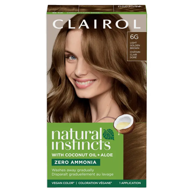 Clairol Natural Instincts Demi-Permanent 6G Brun Doré Clair – Sans Ammoniaque