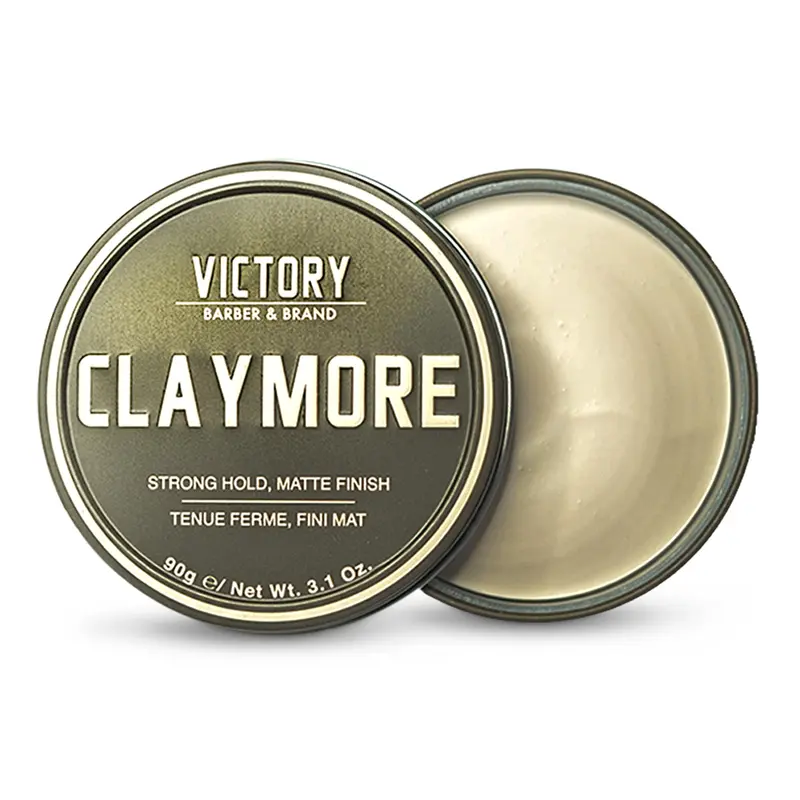 Claymore – Pommade coiffante matte Victory Barber & Brand | Forte tenue | 3,1 oz | Fabriqué aux États‑Unis