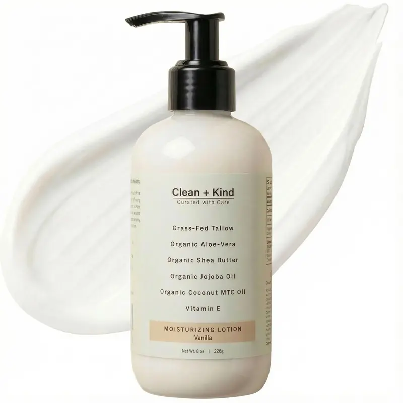 Clean + Kind Lotion Hydratante Quotidienne – Vanille, 237 ml