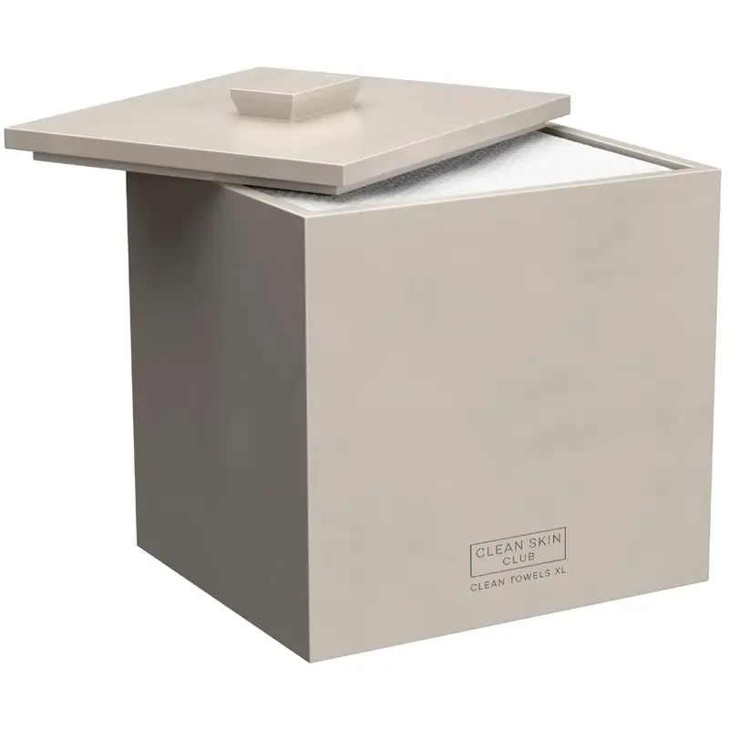 CLEAN SKIN CLUB Boîte en ciment pour 50 serviettes XL – Taupe pierre