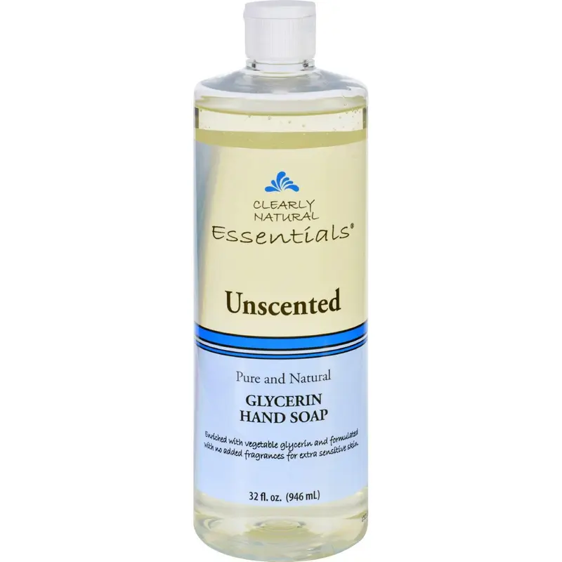 Clearly Natural Savon Liquide pour les Mains – Recharge Non Parfumée, 2 x 946 ml (32 oz chacun)