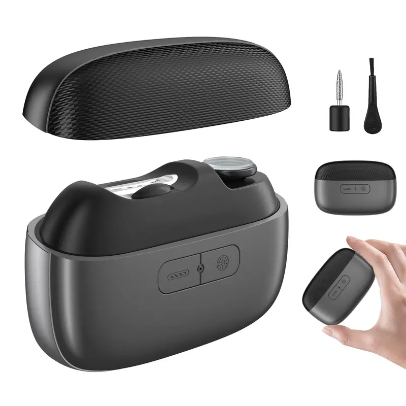 Clip-ongles électrique 3 en 1 – Coupe et polissage, capot magnétique, USB rechargeable, portable (Gris)