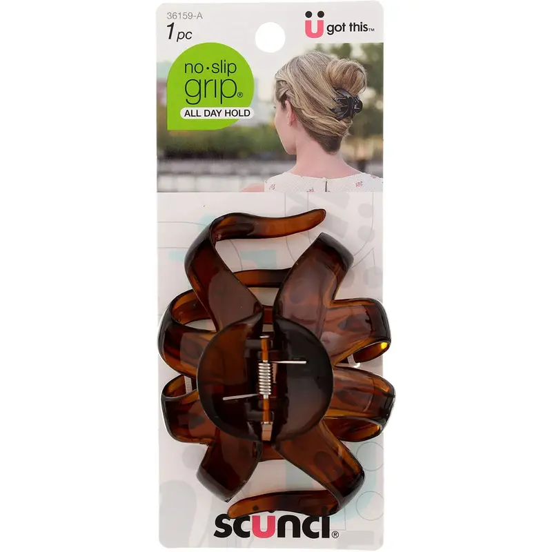 Clip pieuvre Scunci 8 cm – Lot de 3, anti-glisse