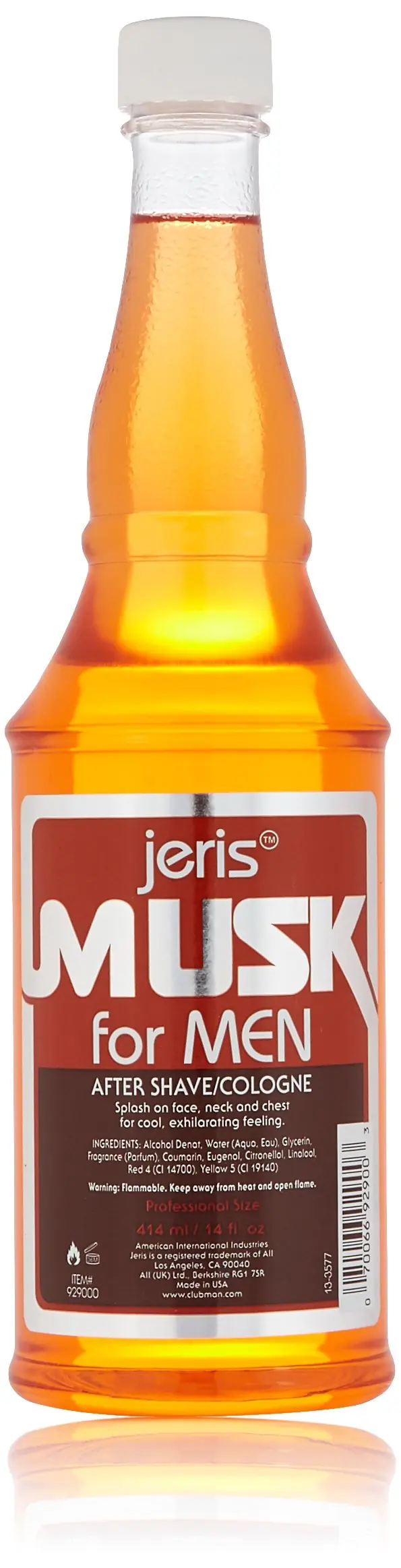 Clubman Jeris Musk – Après-Rasage et Cologne Professionnel, 414 ml