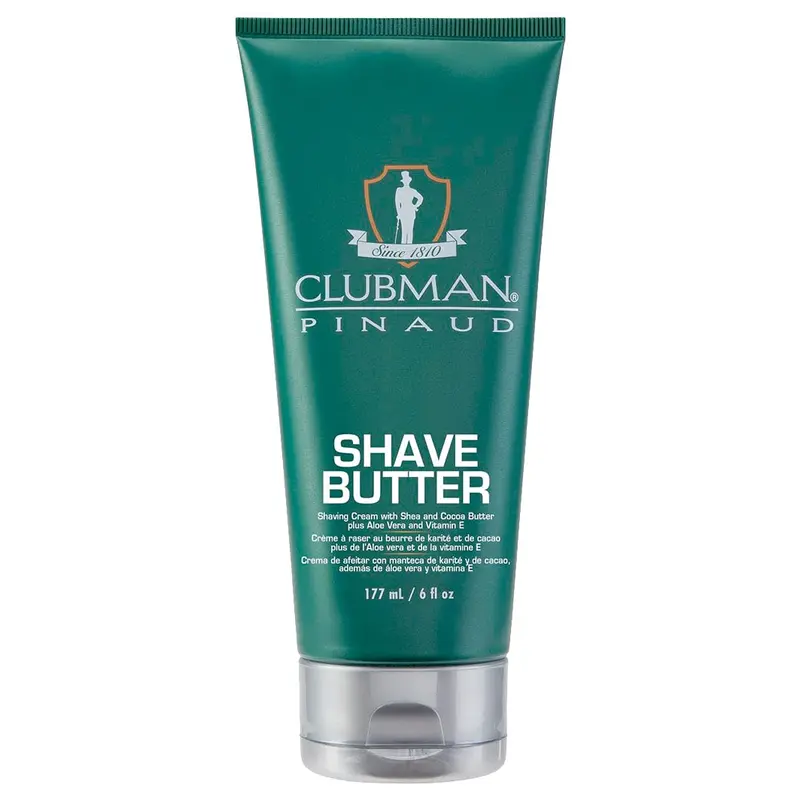 Clubman Pinaud Beurre de Rasage – Hydratant au Karité et Cacao, 177 ml
