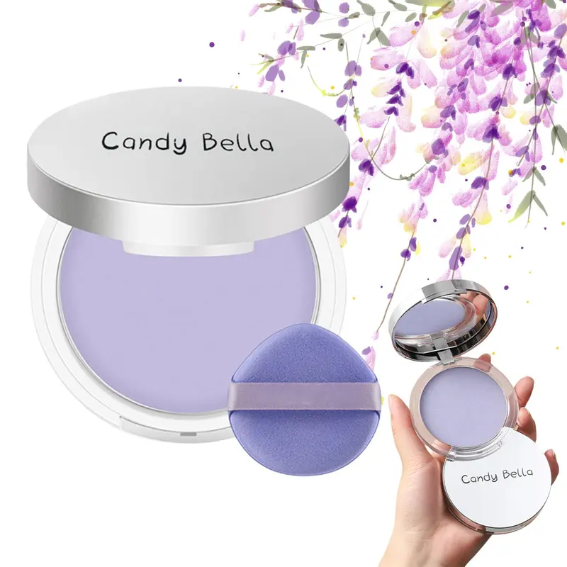 CLY AMS Poudre Fixatrice Matte – Poudre Compacte avec Mini-Pouf, Contrôle de l'Huile et Finition Veloutée