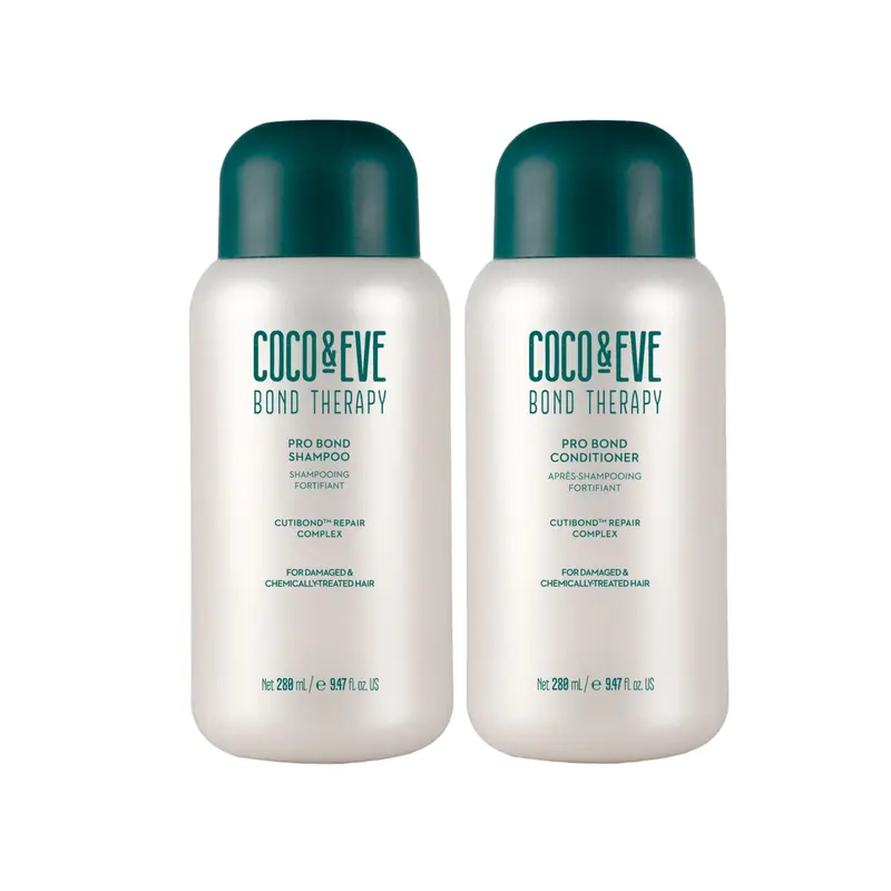 Coco & Eve Bond Therapy Pro Bond Shampoo et Après-Shampooing – Renforcement des liaisons avec le Complexe Cutibond – Cheveux traités (18,94 fl oz)