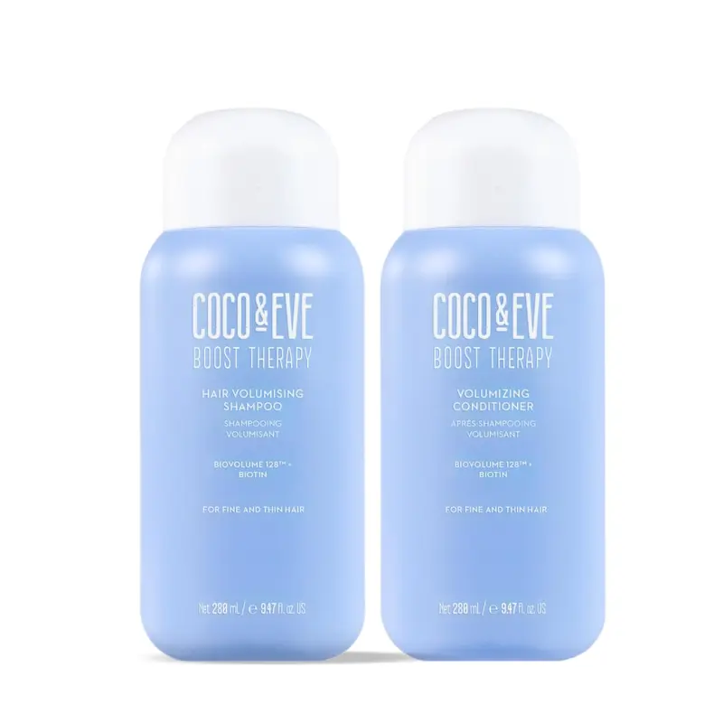 Coco & Eve Boost Therapy – Shampooing et Après-Shampooing Volumisants avec Biotine