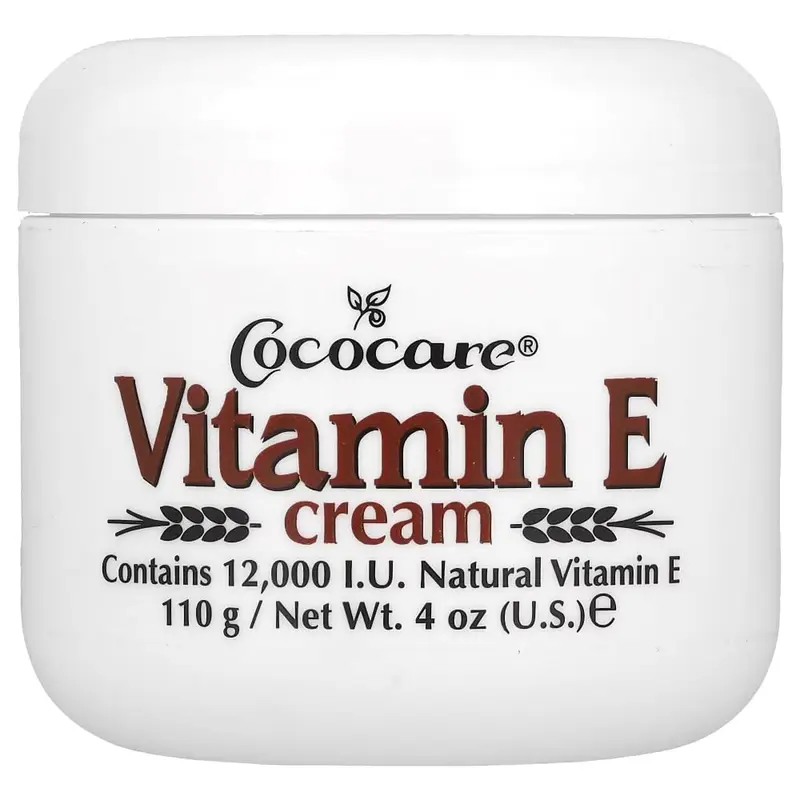 Cococare Crème Vitamine E 12000 Unités Internationales – Hydratation Profonde pour Peau Sèche (4 oz)