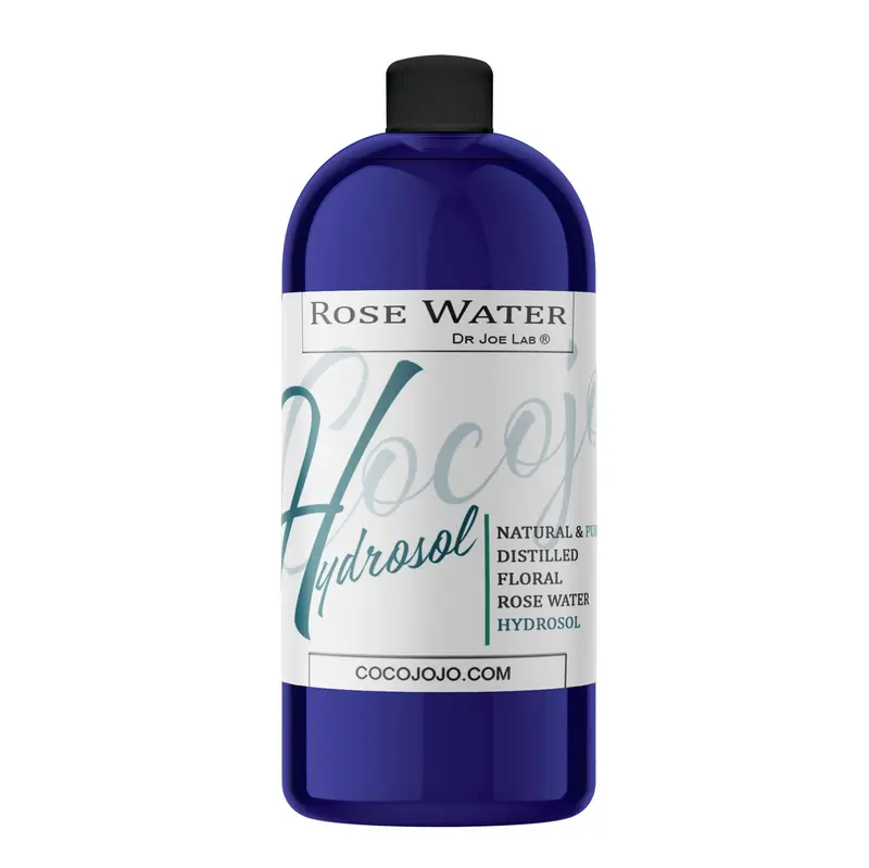 COCOJOJO Rose Hydrosol – Brume Hydratante 32 oz pour Visage et Corps, Tous Types de Peau, Recharge en Vrac (Packaging Variable)